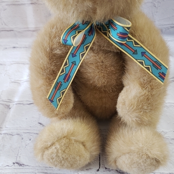 Mary Meyer Light Brown Teddy Bear 9 Inch Southwestern Ribbon Neck Tie - Picture 7 of 11